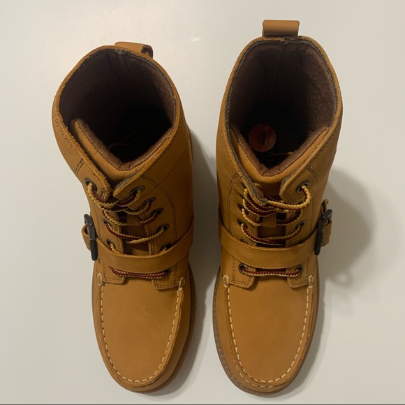 Ralph Lauren Polo Bear Ranger HI II Boots Cashew  Boys/Men’s Size 6 RF101221 - Picture 3 of 9